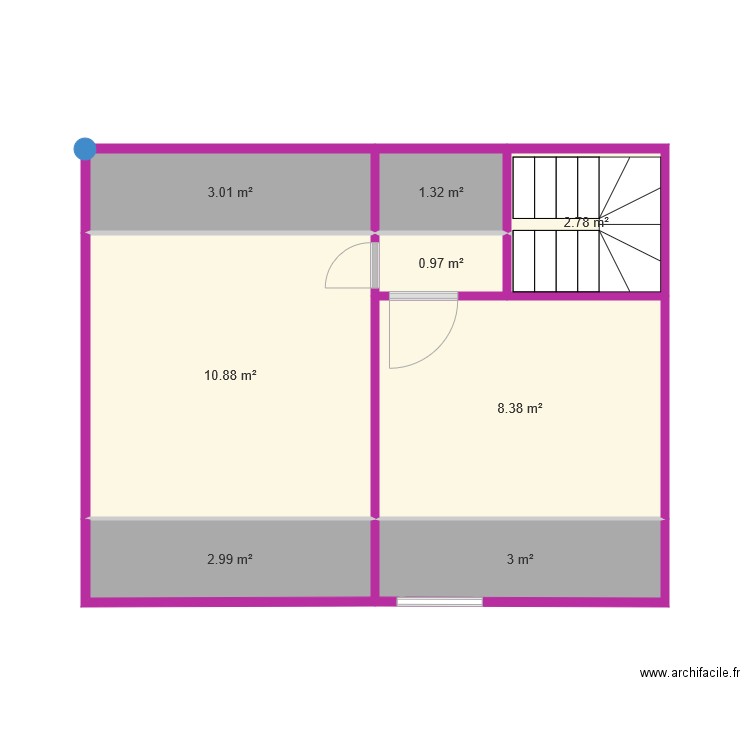 criel étage vide. Plan de 0 pièce et 0 m2