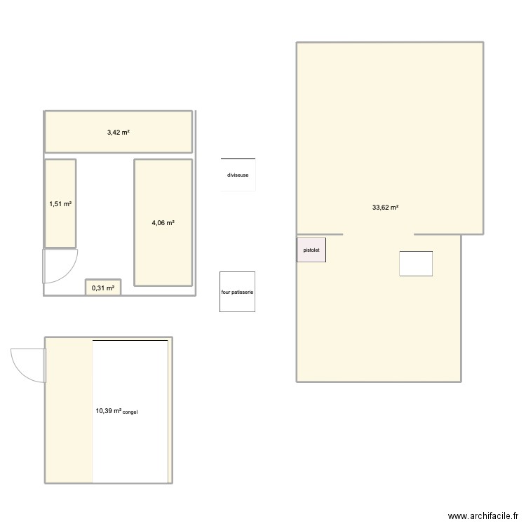 ixelle. Plan de 6 pièces et 53 m2