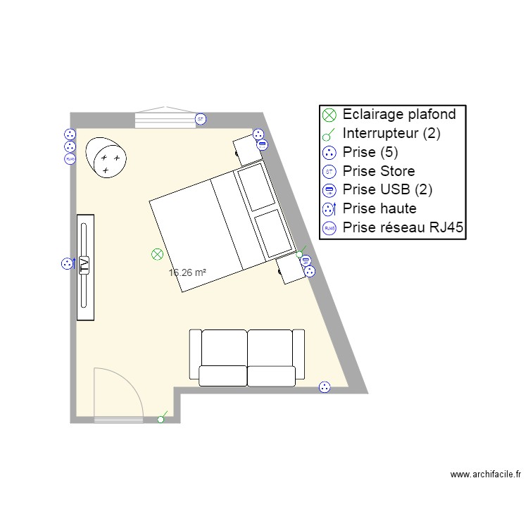 plan maison chambre. Plan de 0 pièce et 0 m2