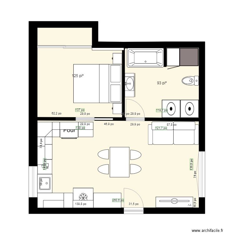 appartement plan 3. Plan de 0 pièce et 0 m2