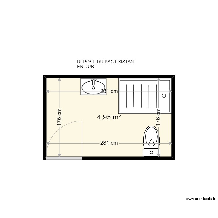 HAUDRECHY JOSIANE . Plan de 1 pièce et 5 m2