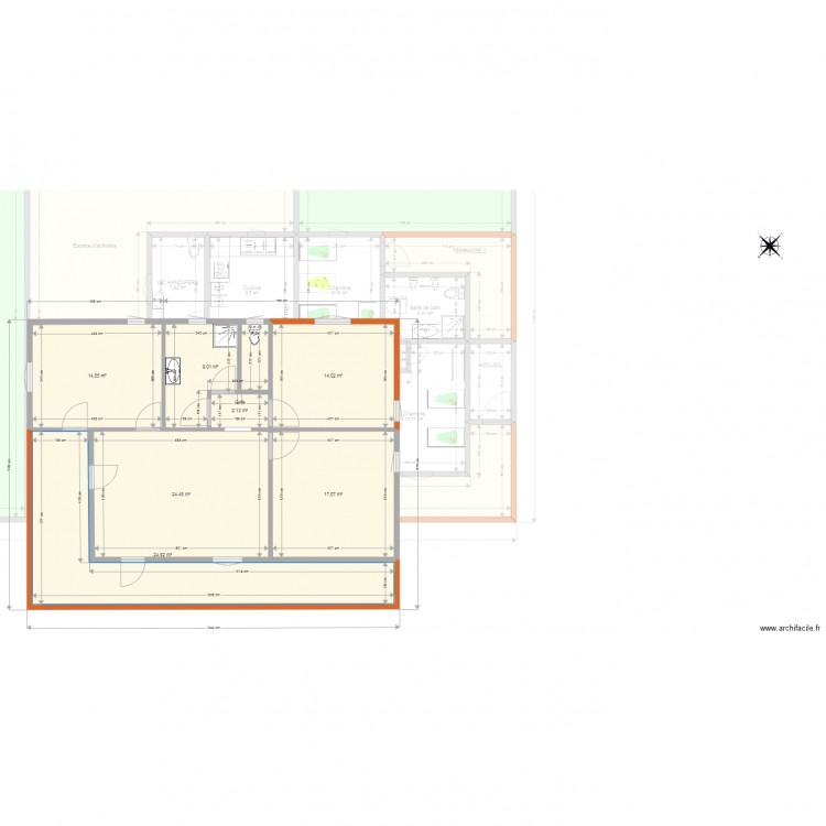 plan maison claire AMENAGE. Plan de 0 pièce et 0 m2