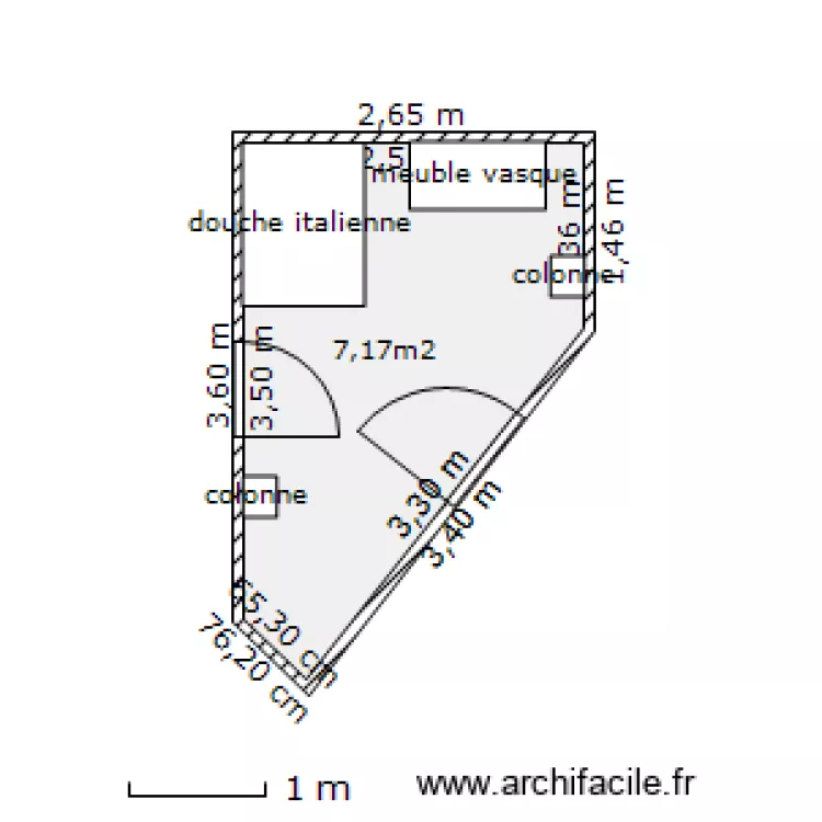 salle de bain 1. Plan de salle de bain 1. Plan de
