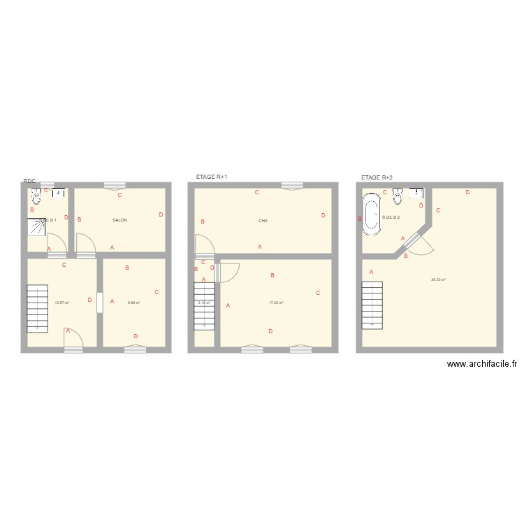 SCOTT 2. Plan de 9 pièces et 109 m2