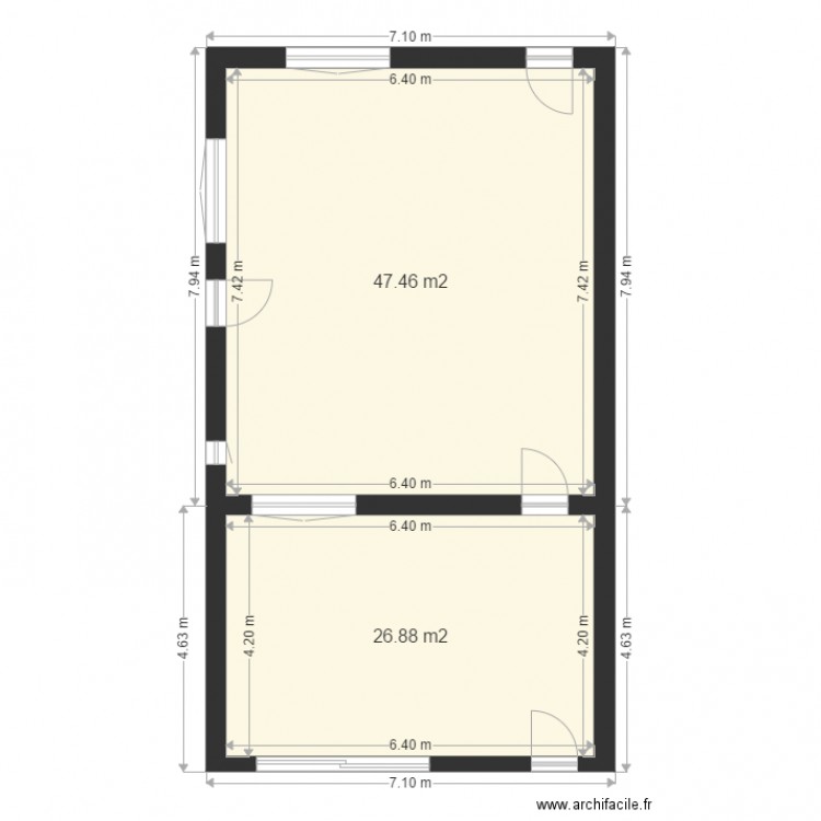 EXTENTION. Plan de 0 pièce et 0 m2