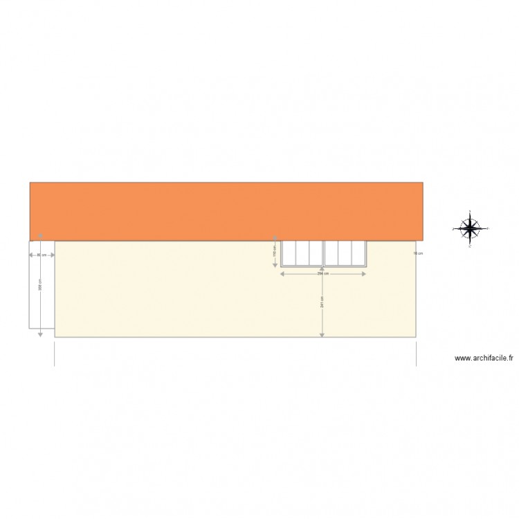 FACADE SUD AVANT TRAVAUX. Plan de 0 pièce et 0 m2