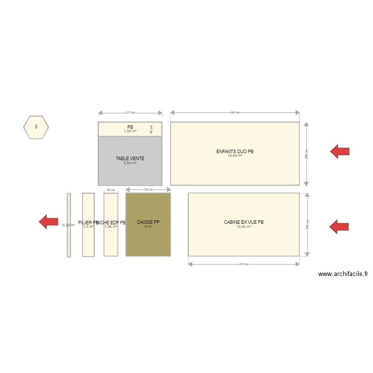 MUR GAUCHE . Plan de 0 pièce et 0 m2