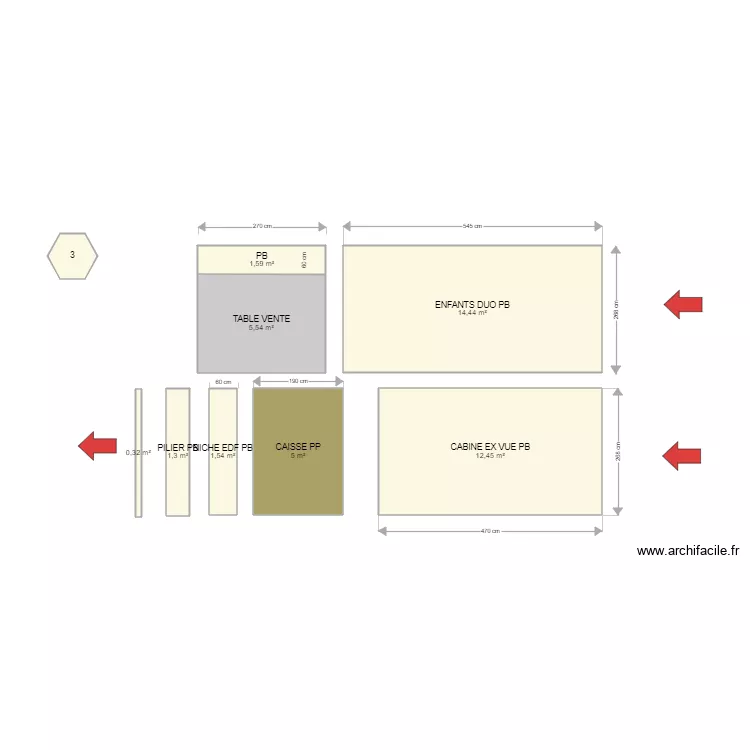 MUR GAUCHE . Plan de 
