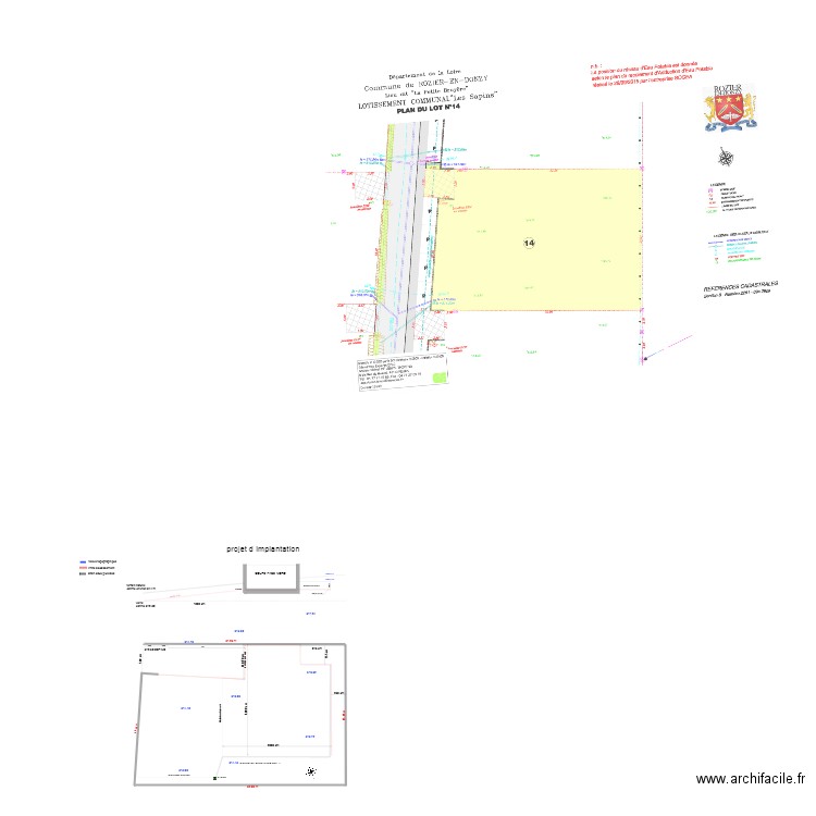 PLAIN PIED ROZIER 03012023 IMPLANTATION  TERRASSEMENT. Plan de 0 pièce et 0 m2