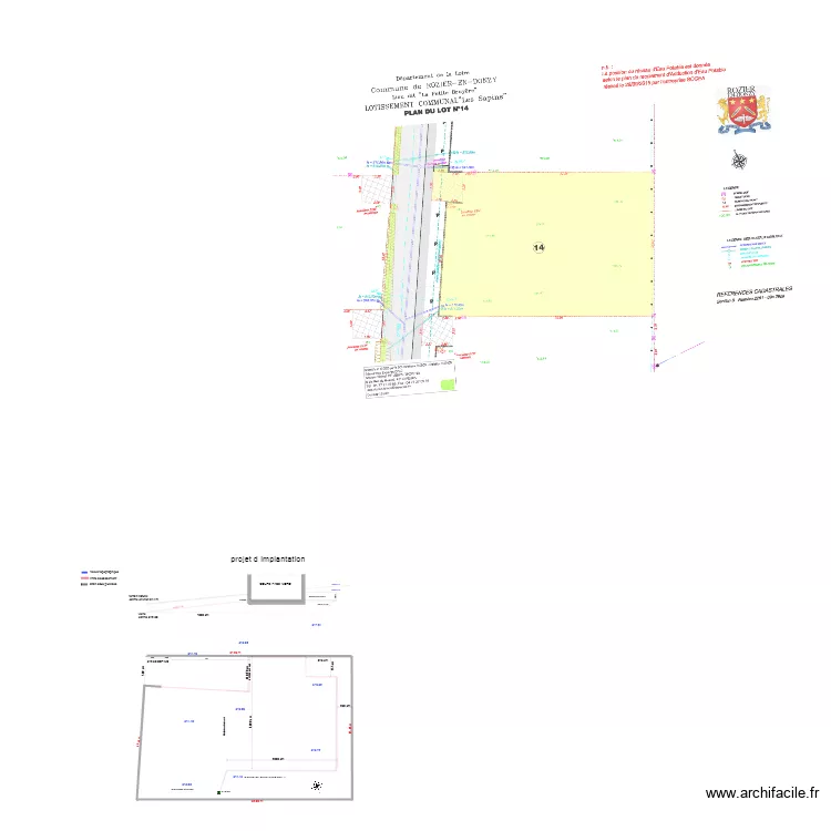 PLAIN PIED ROZIER 03012023 IMPLANTATION  TERRASSEMENT. Plan de 