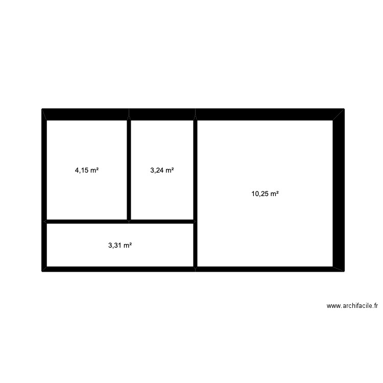 Busson 4. Plan de 4 pièces et 21 m2