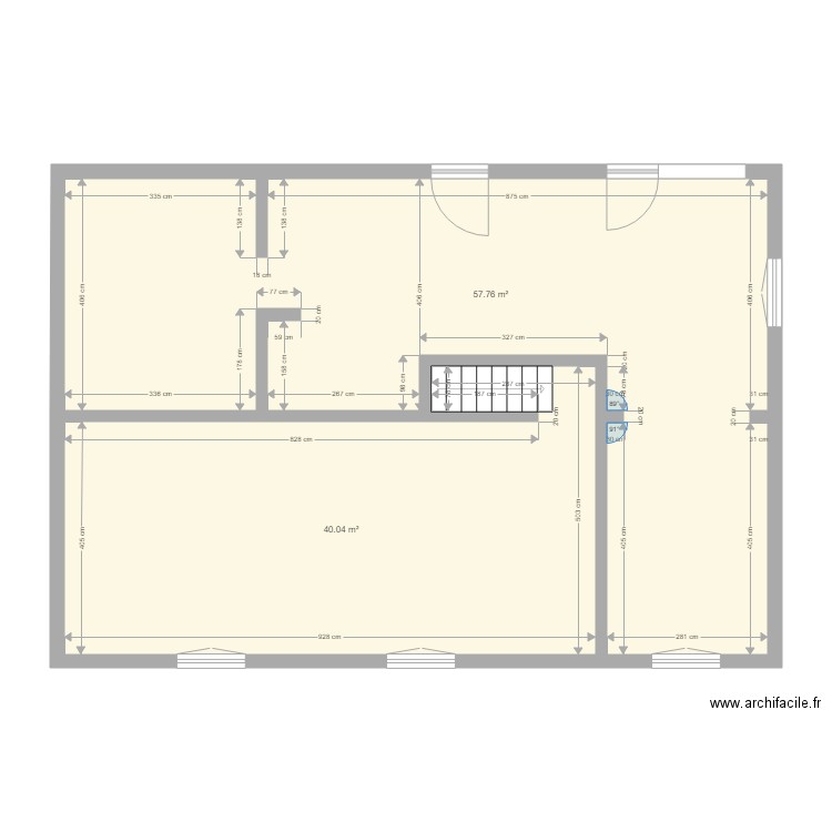 Projet division. Plan de 0 pièce et 0 m2