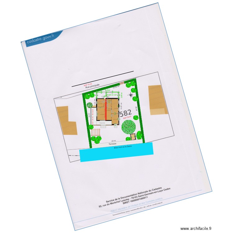Plan de Masse 3D               DP2. Plan de 6 pièces et 91 m2