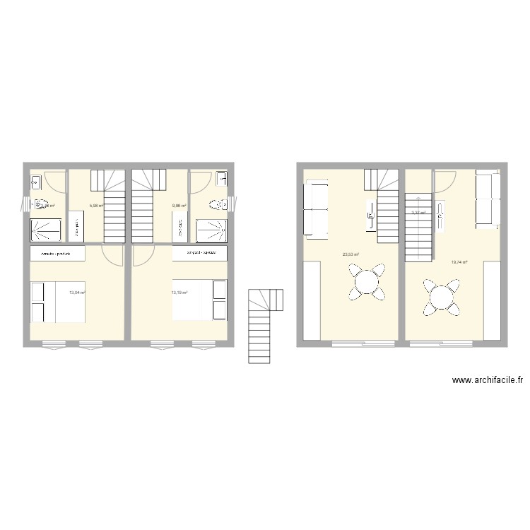 Maison 3bis Gouteyron duplex. Plan de 0 pièce et 0 m2