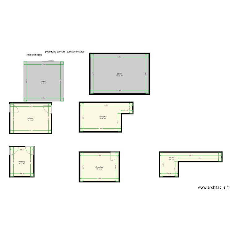 villa alain critg   ouemo peinture plafond. Plan de 0 pièce et 0 m2