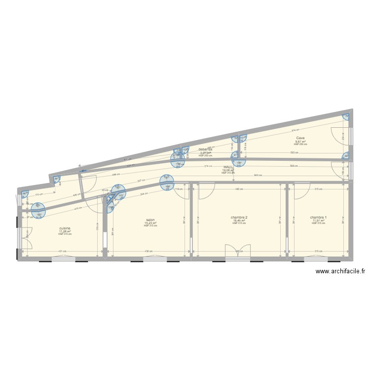 MAKRAM 3. Plan de 7 pièces et 90 m2