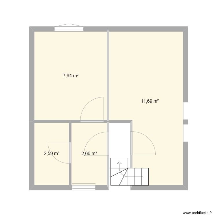 PLAN 1. Plan de 4 pièces et 25 m2