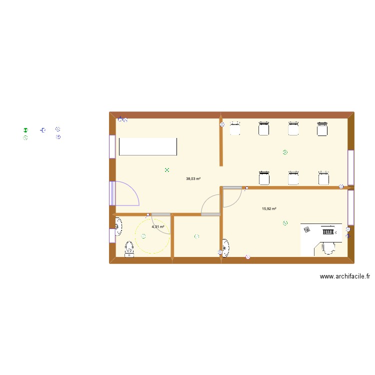 Cabinet bois neuf collab. Plan de 0 pièce et 0 m2