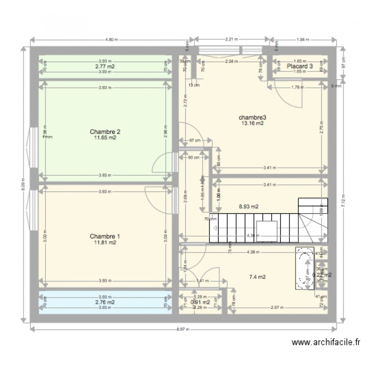 etage. Plan de 0 pièce et 0 m2