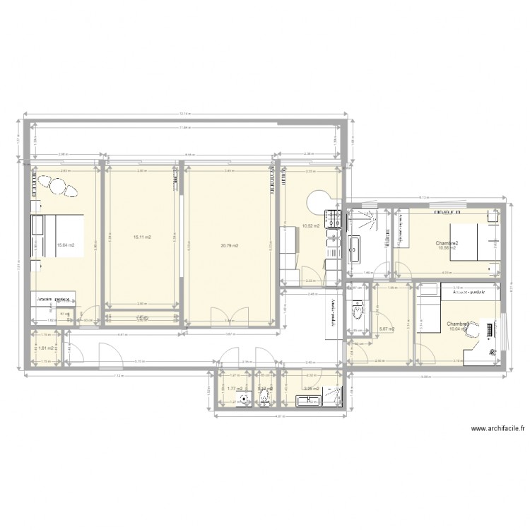 viviani 2. Plan de 12 pièces et 98 m2