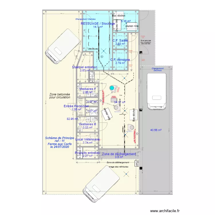 Ferme aux cerfs 012. Plan de 
