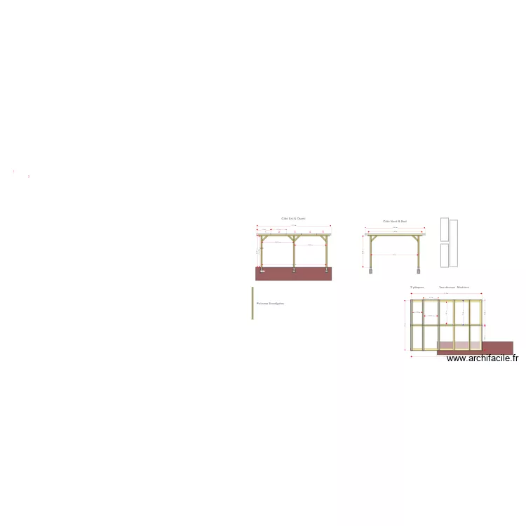 Carport 3. Plan de Carport 3. Plan de