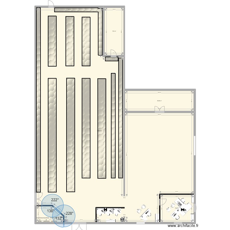 depot futur 6. Plan de 4 pièces et 576 m2