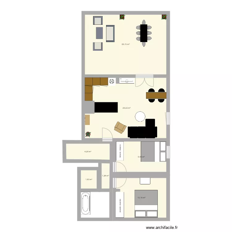 Appart Alex VF 2. Plan de 