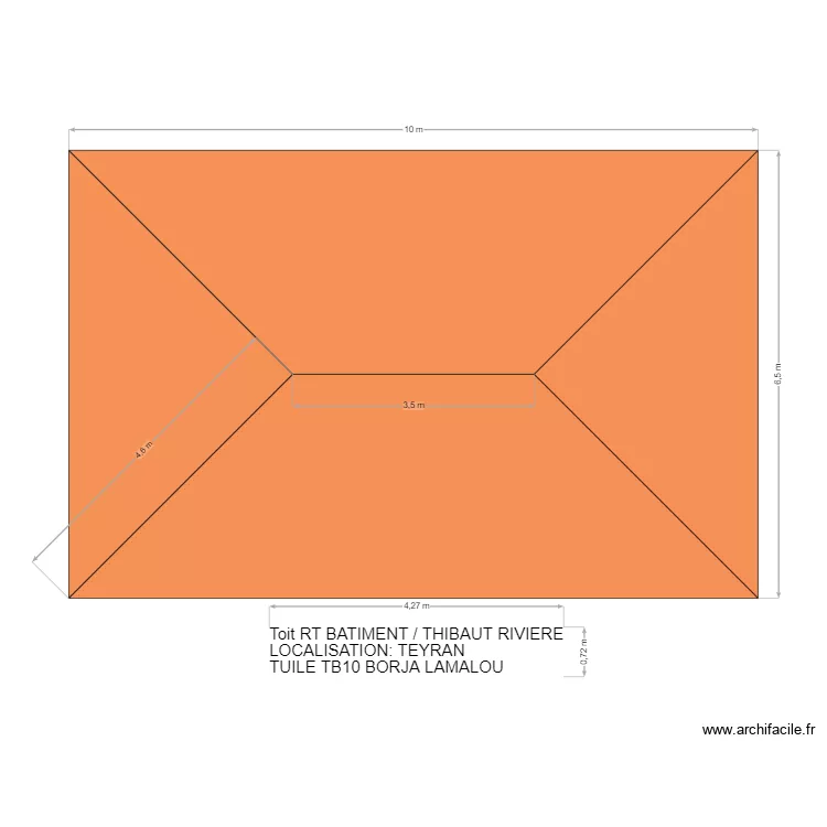 [TOITURE] RIVIERE THIBAUT TEYRAN. Plan de 