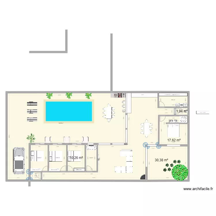 Maison de plage Mimizan V2. Plan de 