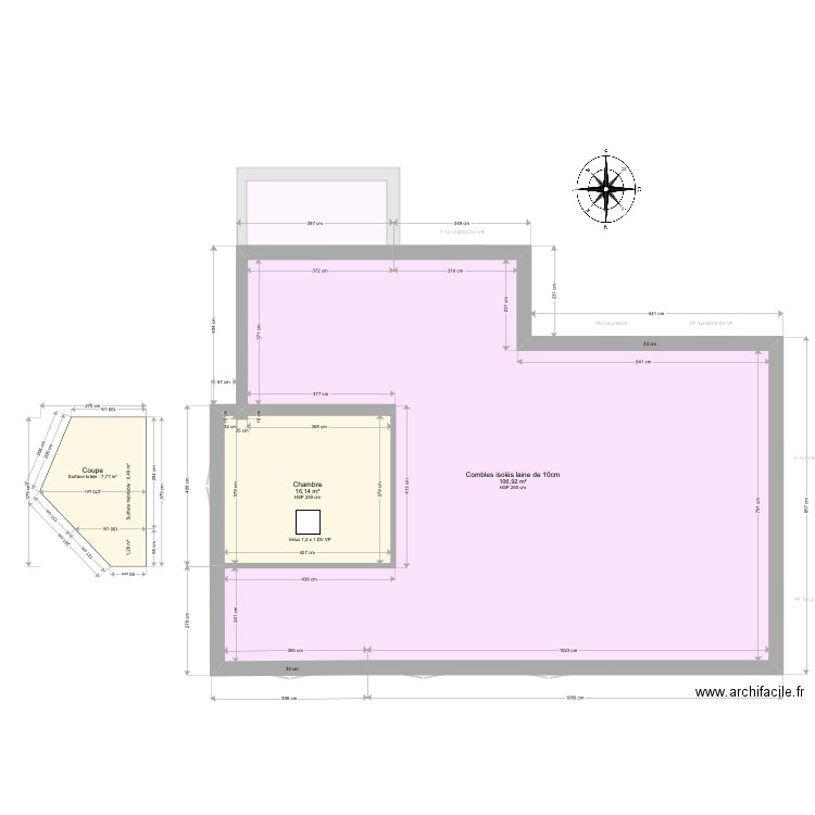 Onesime. Plan de 10 pièces et 250 m2