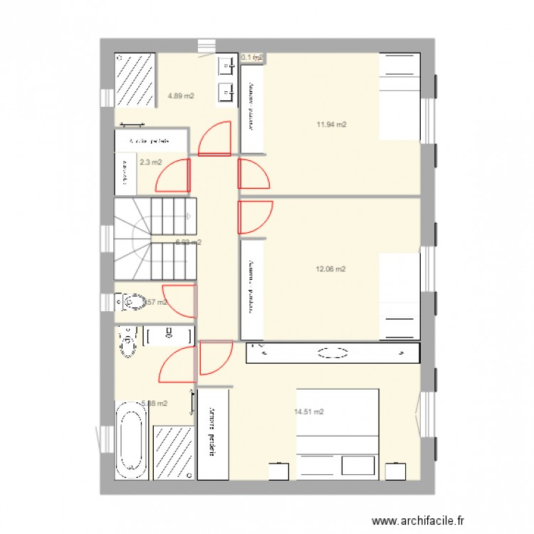 Suite2. Plan de 0 pièce et 0 m2