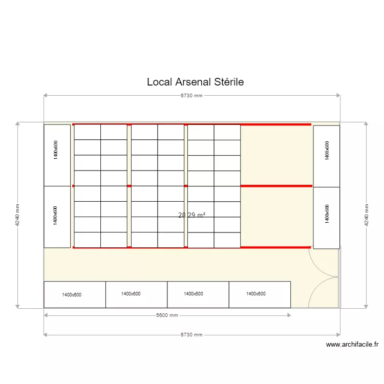 CH Bastia Arsenal St&eacute;rile 3. Plan de 