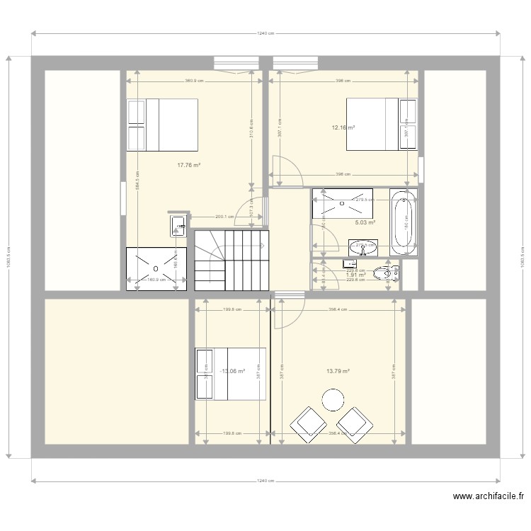 etage. Plan de 0 pièce et 0 m2