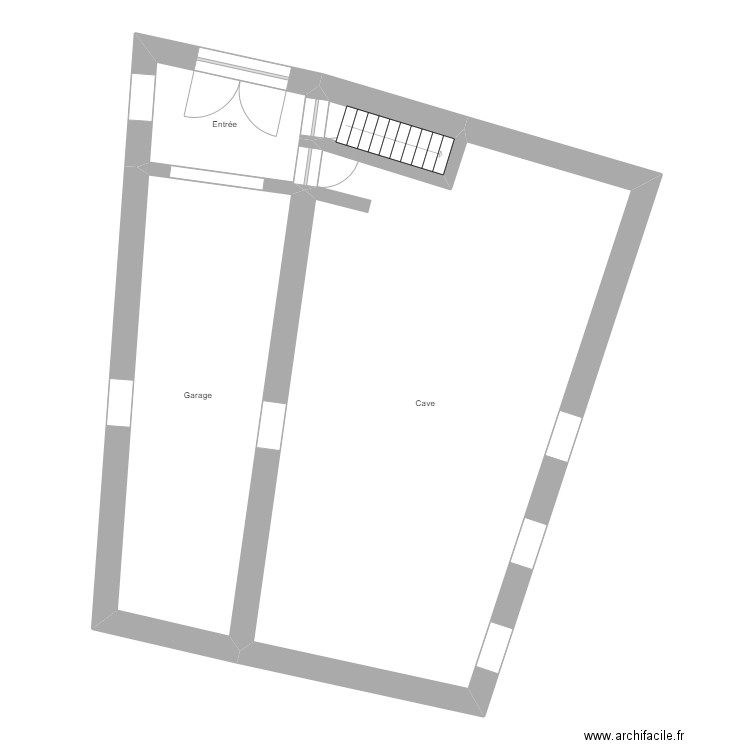 SCI KADAM RDC. Plan de 4 pièces et 95 m2