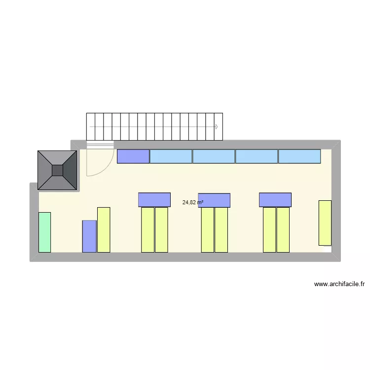 Mezzanine apr&egrave;s. Plan de 