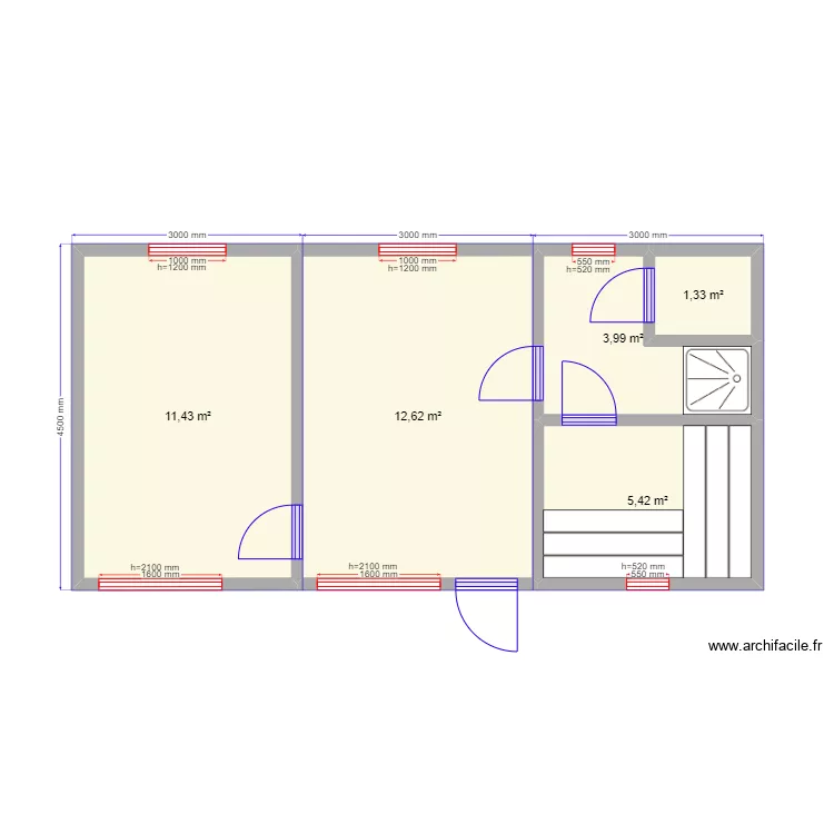 Баня К. Plan de 