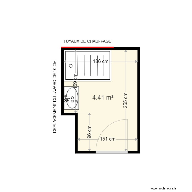 MANGEZ MARIE . Plan de 1 pièce et 4 m2