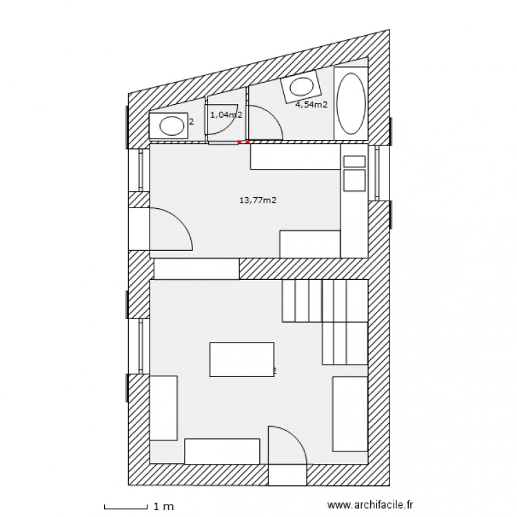 RdC futur. Plan de 0 pièce et 0 m2