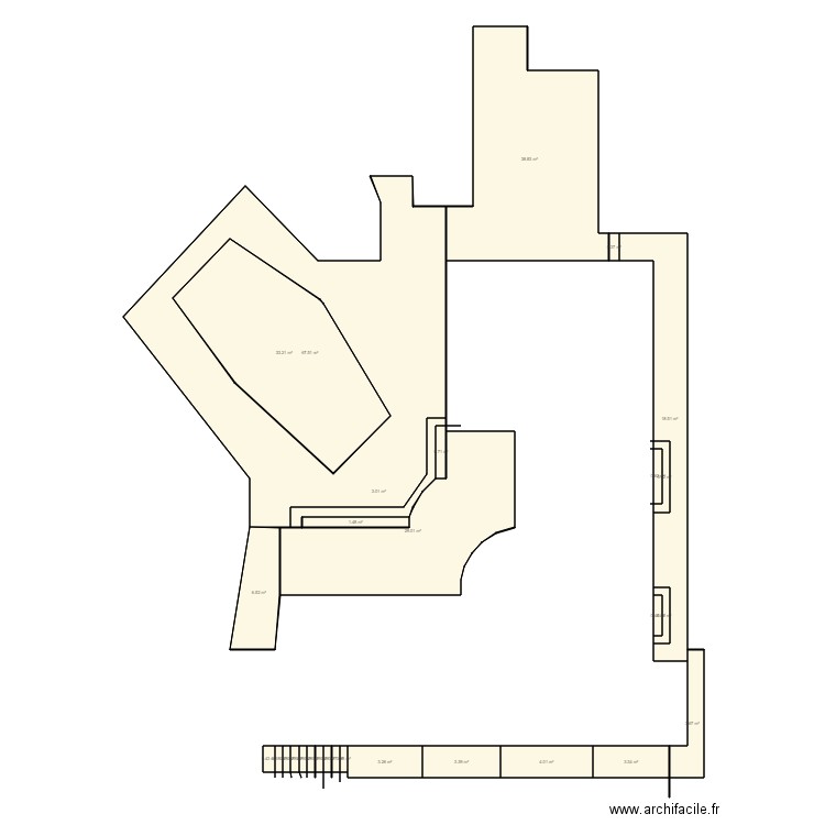 scrive vives. Plan de 29 pièces et 256 m2