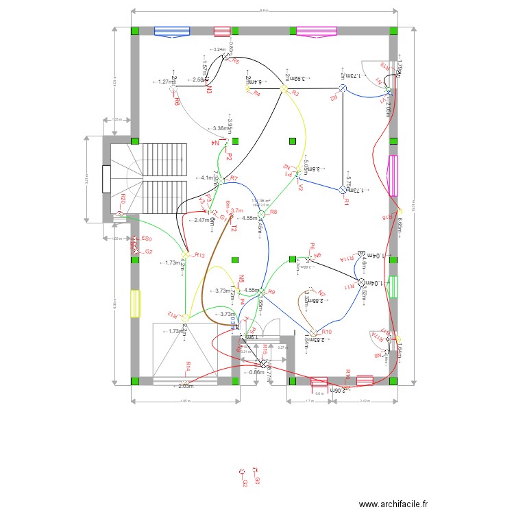 plan electrique sans mur 2. Plan de 0 pièce et 0 m2