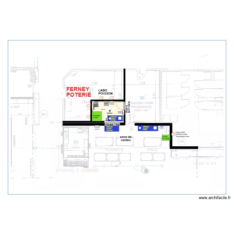 labo poterie V1. Plan de 