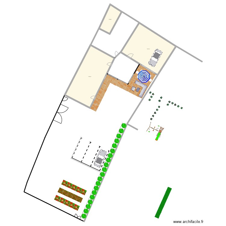 Plan 3 Sainte gemmes sur loire. Plan de 3 pièces et 168 m2