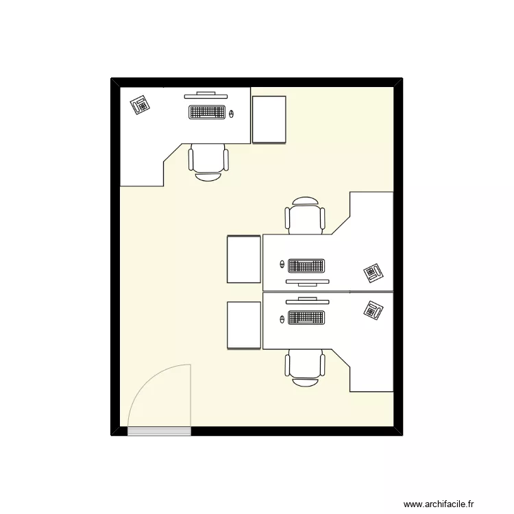 STK -Main corridor office. Plan de 