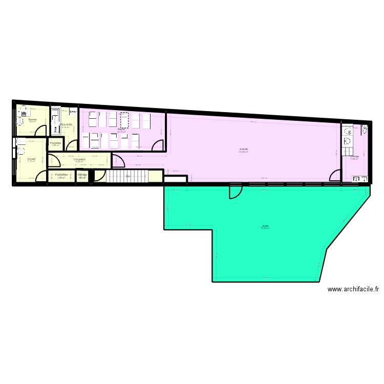 B77M31P projet jordan corr ArL 220423. Plan de 24 pièces et 245 m2