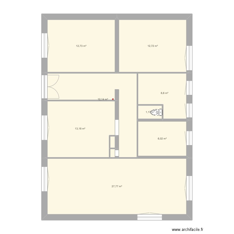 BRAMANS CECILE RDC. Plan de 10 pièces et 93 m2