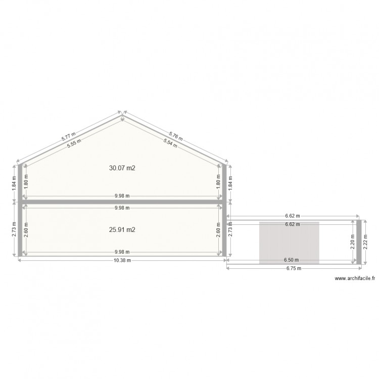 coupe. Plan de 0 pièce et 0 m2