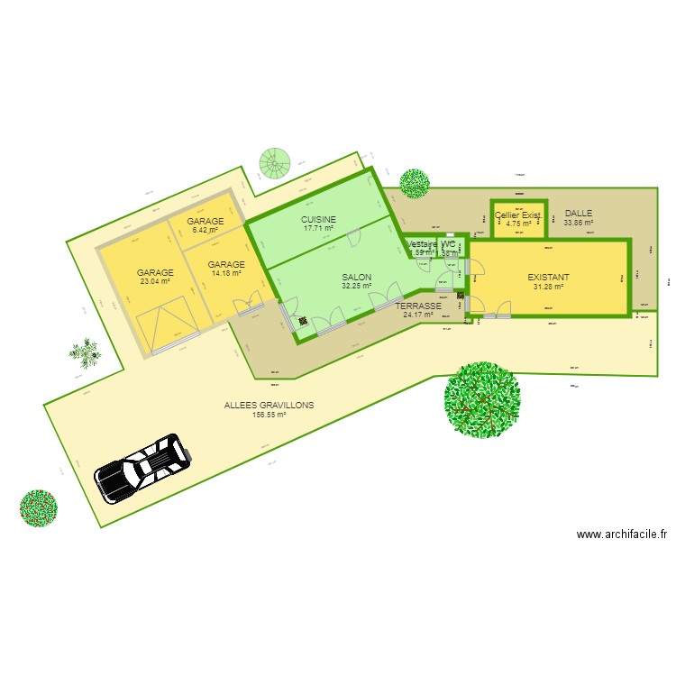 PLAN DESSINATEUR plan de masse 7. Plan de 0 pièce et 0 m2