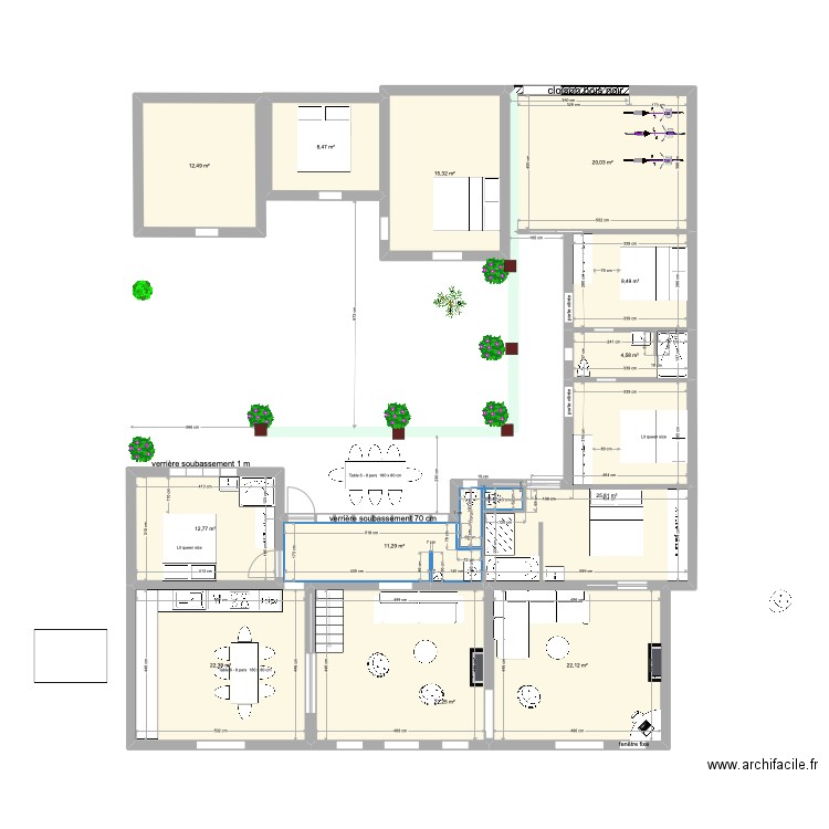 Noirmout 13 Ch parents 2. Plan de 13 pièces et 209 m2