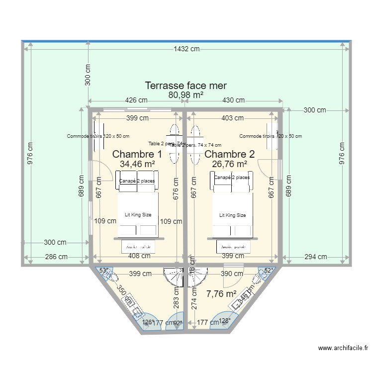 Bungalow 03. Plan de 0 pièce et 0 m2